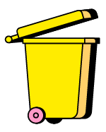 Trash can logo